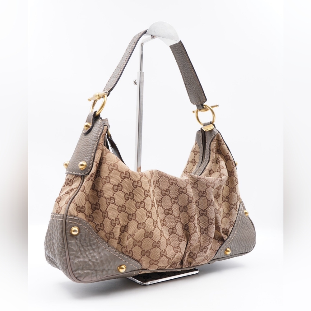 GUCCI Monogram Jockey Hobo - Picture 3 of 14
